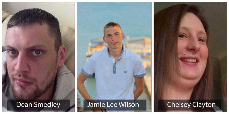 Jamie Lee Wilson, Chelsey Clayton and Dean Smedley