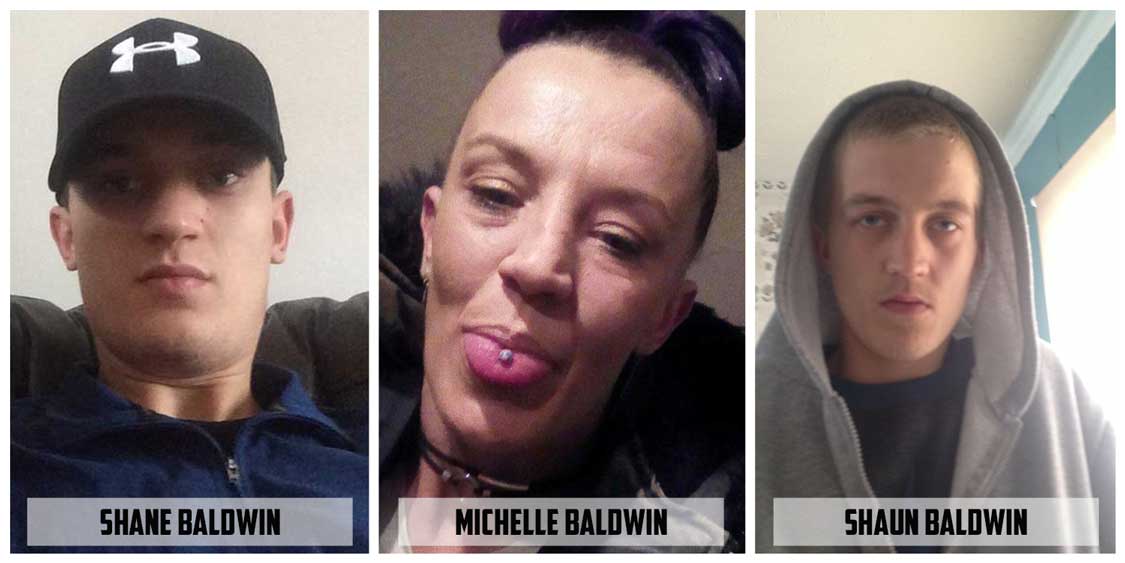 Michelle Baldwin and sons Shaun and Shane Baldwin