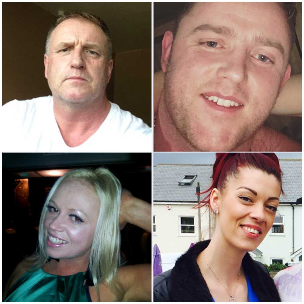 Photo of Abuser Danny Draper, Ian Draper, Laura Borrow, Katy Davies in the Red Rose Database